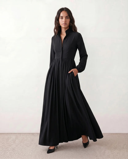 Flawless and Company Button Front A-Line Maxi Dress