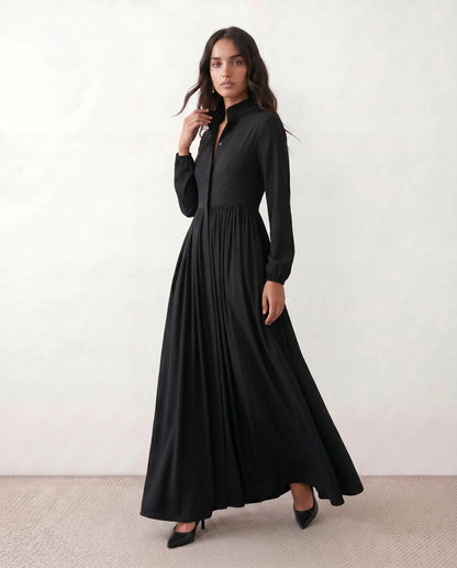 Flawless and Company Button Front A-Line Maxi Dress