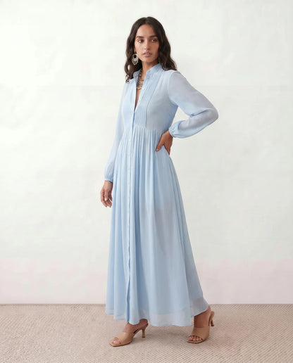Flawless and Company Button Front A-Line Maxi Dress