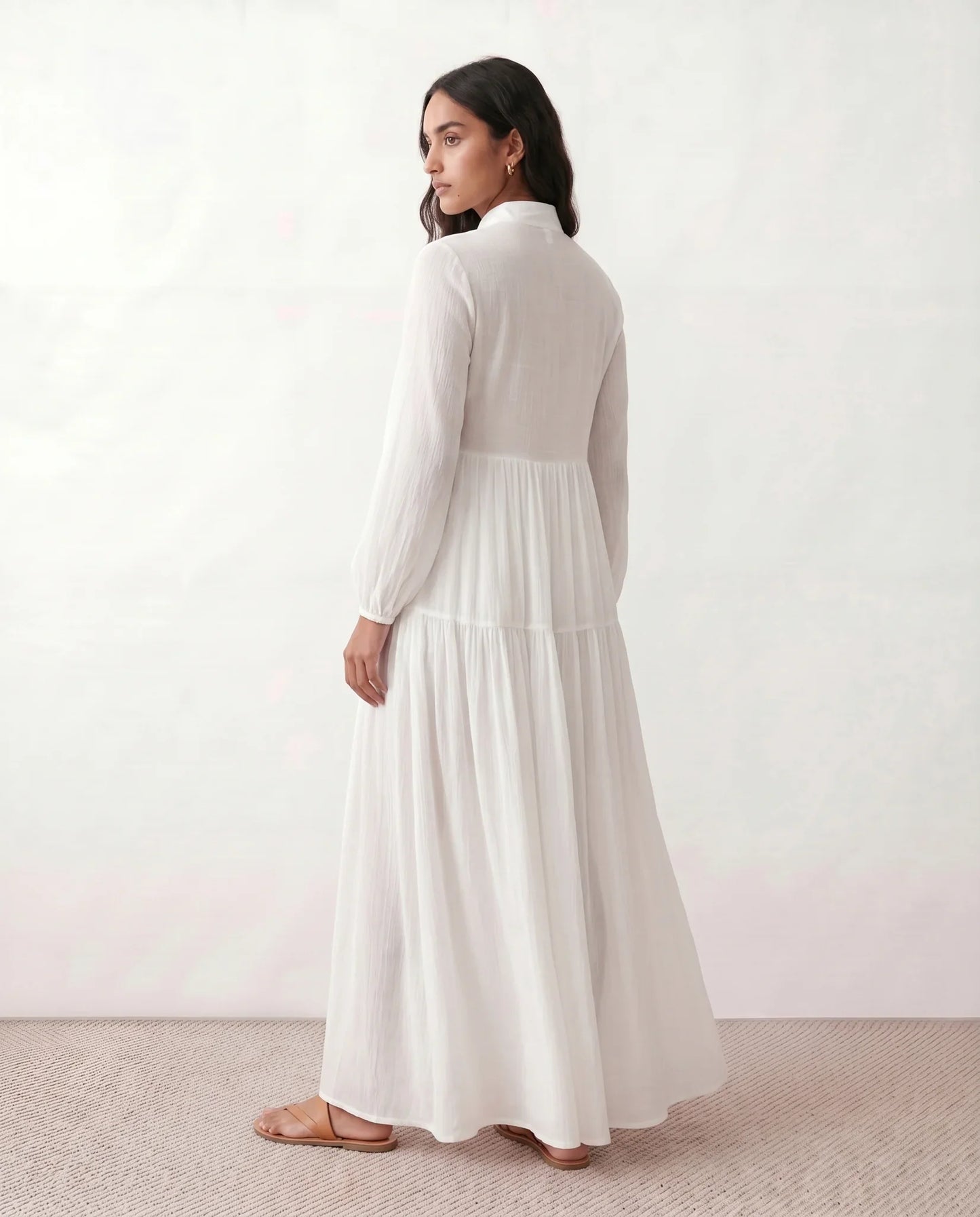 Flawless and Company Button Front A-Line Maxi Dress