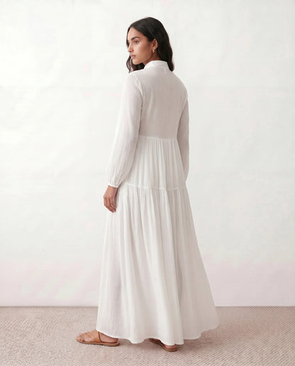 Flawless and Company Button Front A-Line Maxi Dress
