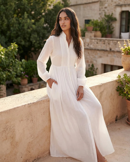 Flawless and Company Button Front A-Line Maxi Dress