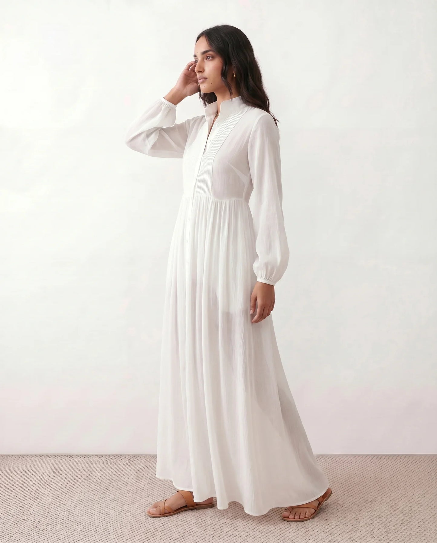 Flawless and Company Button Front A-Line Maxi Dress