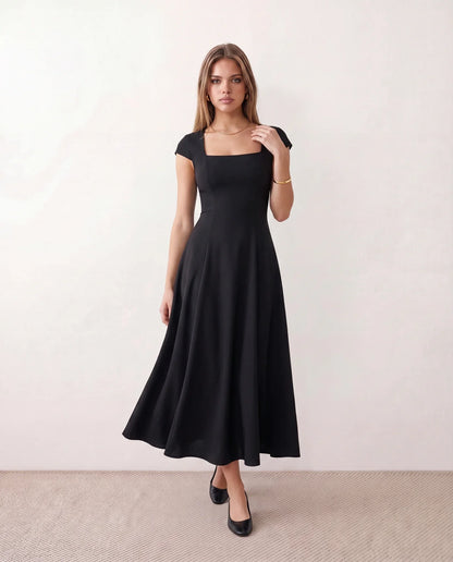Flawless and Company Square Neck A-Line Midi Dress