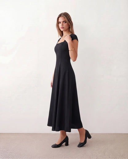 Flawless and Company Square Neck A-Line Midi Dress