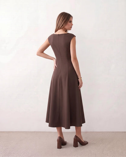 Flawless and Company Square Neck A-Line Midi Dress