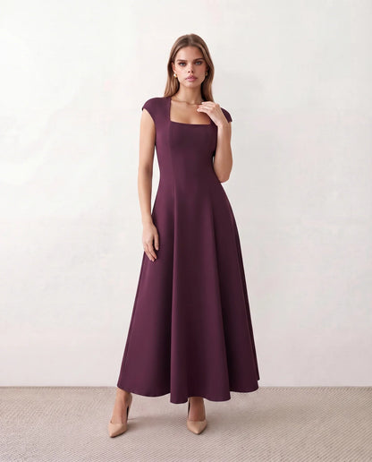 Flawless and Company Square Neck A-Line Midi Dress