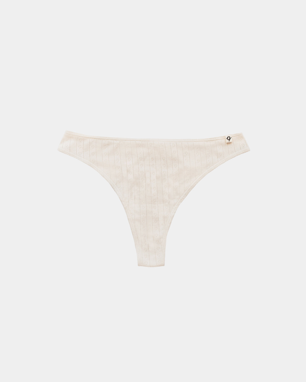 Flawless and Company Women's Organic Cotton Pointelle Thong