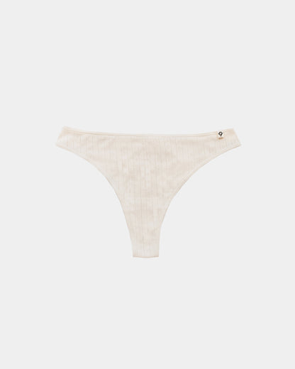 Flawless and Company Women's Organic Cotton Pointelle Thong