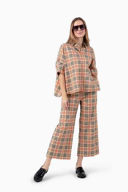 Flawless and Company Cotton Poplin Button-Up Top — Griffin