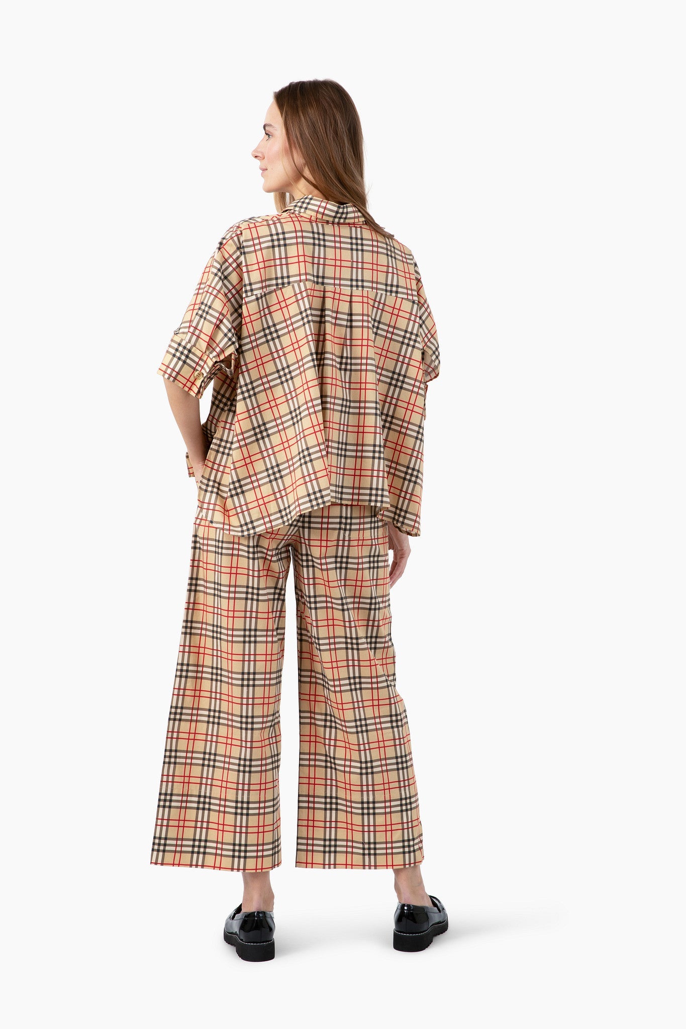Flawless and Company Cotton Poplin Button-Up Top — Griffin