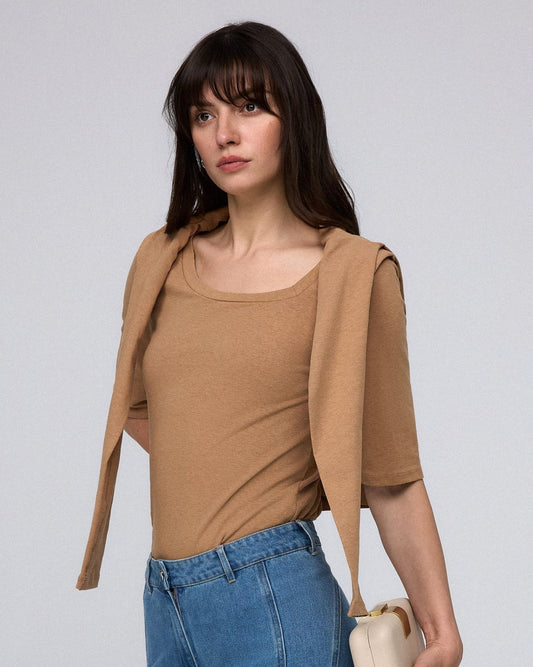 Flawless and Company Asymmetrical Neckline Tee