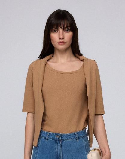 Flawless and Company Asymmetrical Neckline Tee