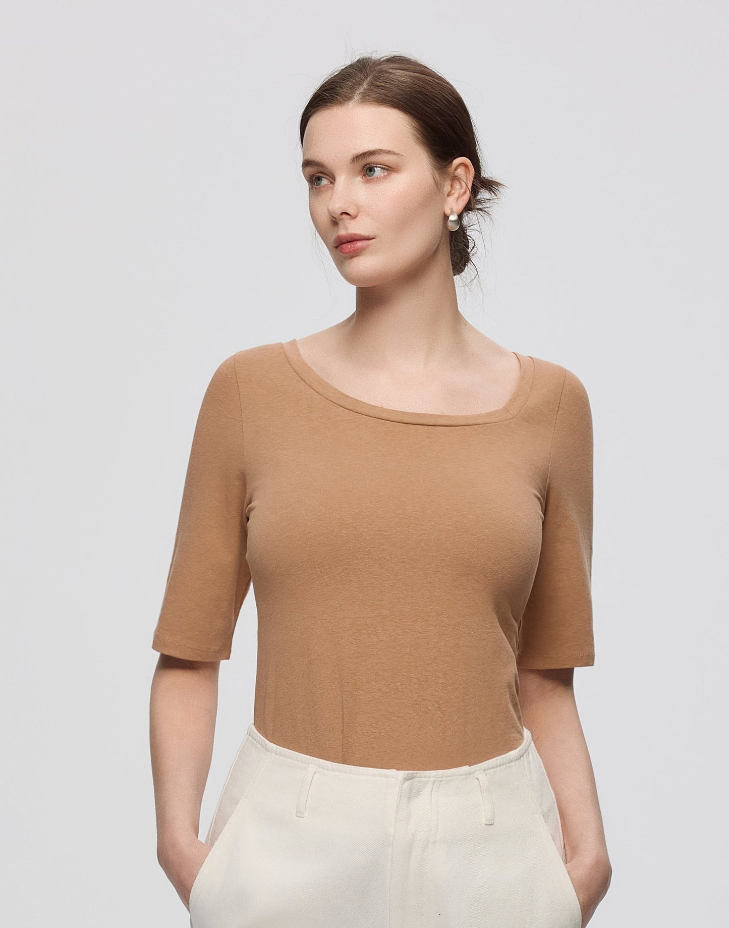 Flawless and Company Asymmetrical Neckline Tee