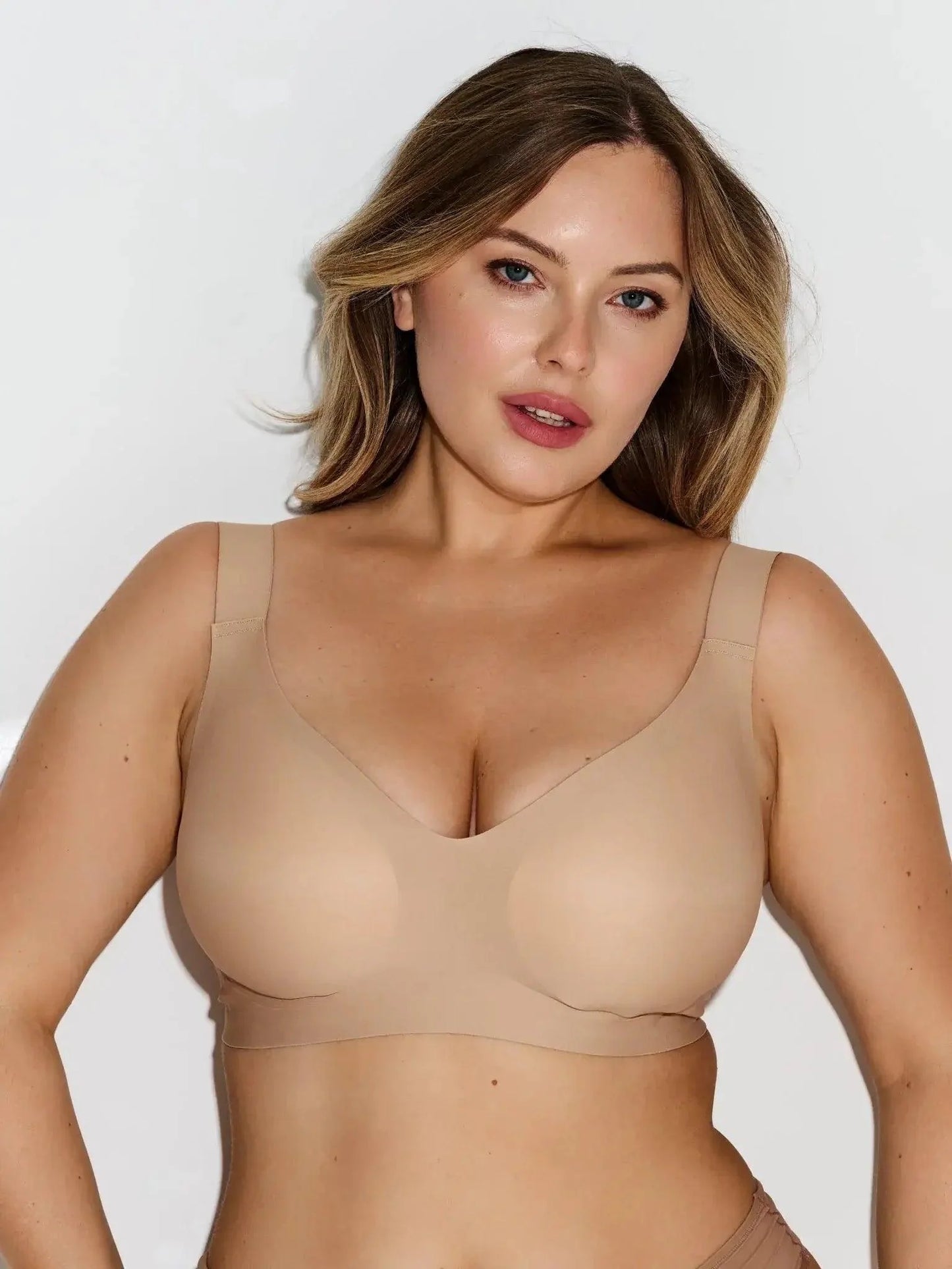 Flawless and Company Wireless Comfort Bra — Sandstone