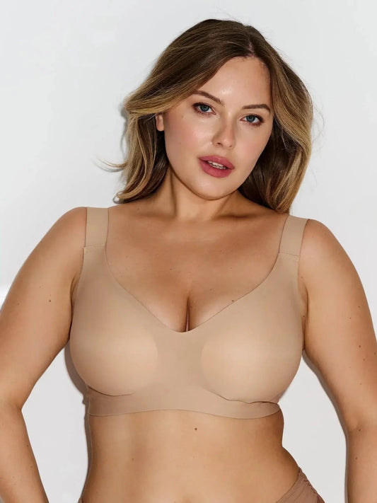Flawless and Company Wireless Comfort Bra — Sandstone
